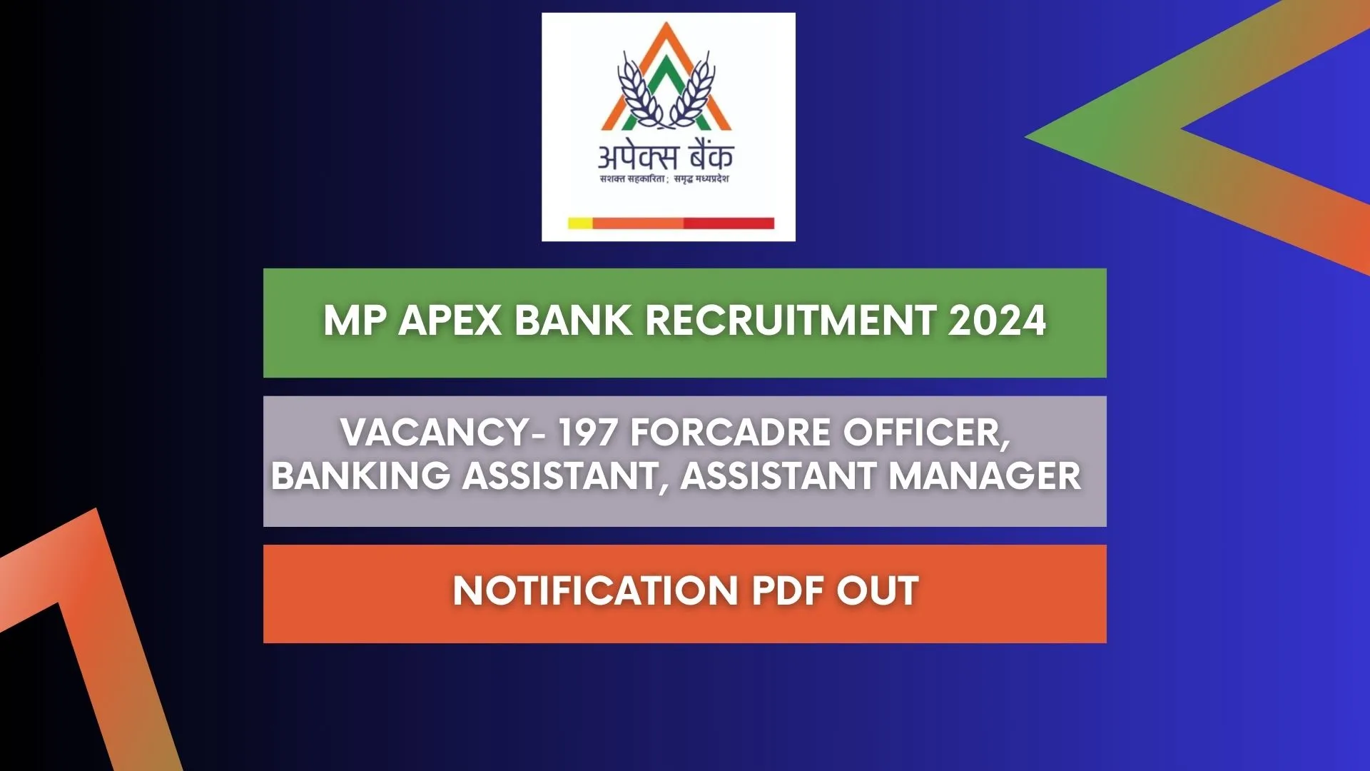 MP Apex Bank Recruitment