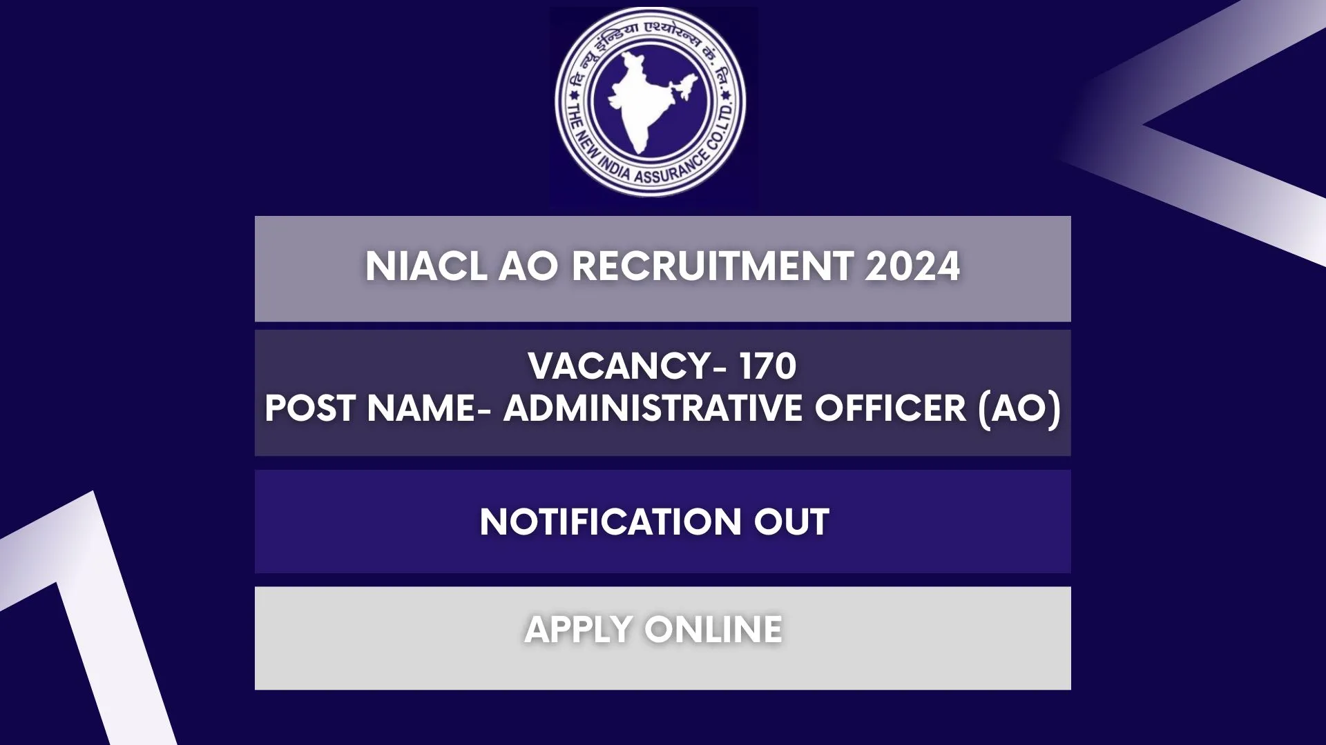 NIACL AO Recruitment 2024