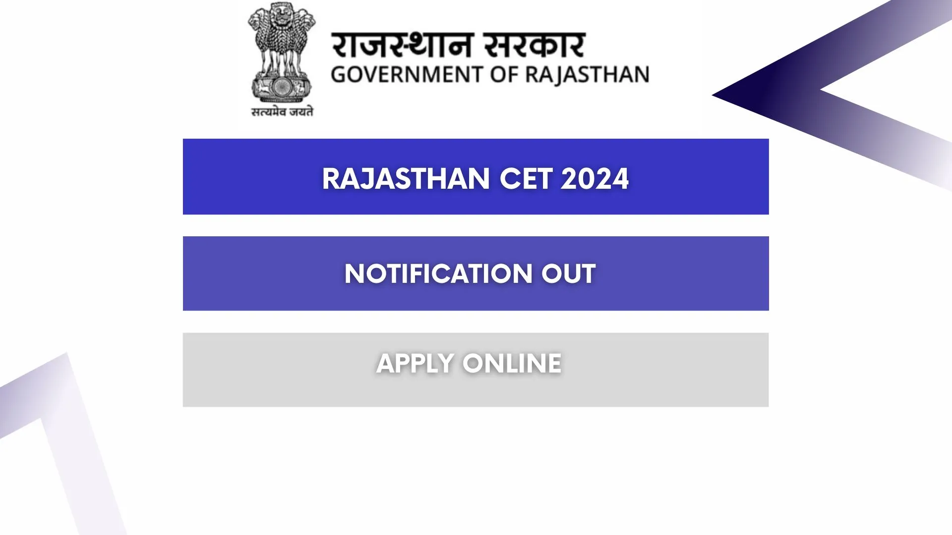 Rajasthan CET 2024