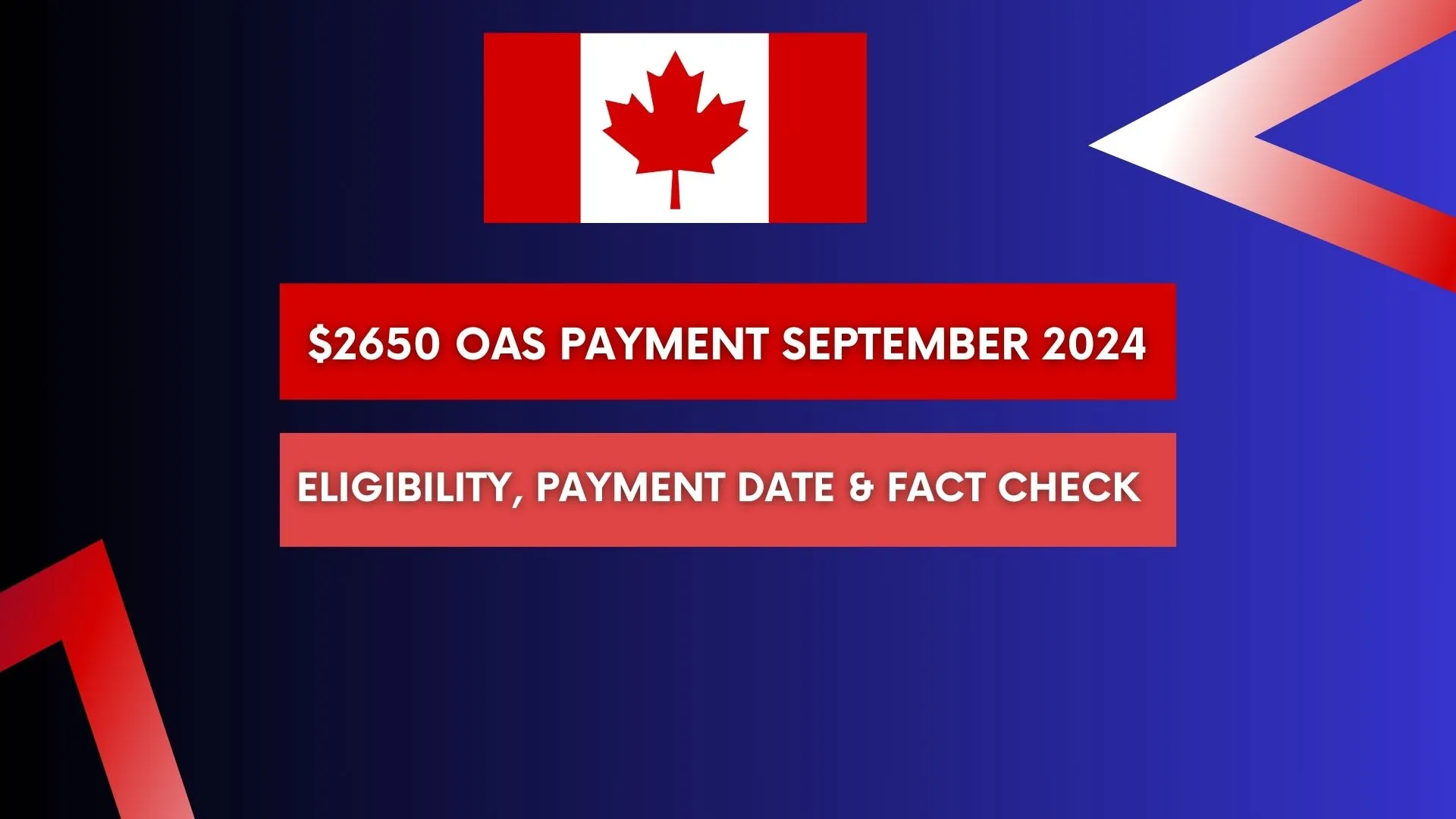 $2650 OAS Payment September 2024